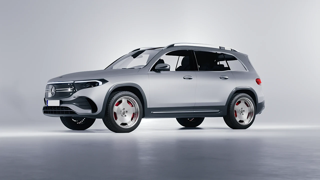 Mercedes-Benz EQB 2022 on HRE Performance Wheels 544 forged wheels, front three-quarter view