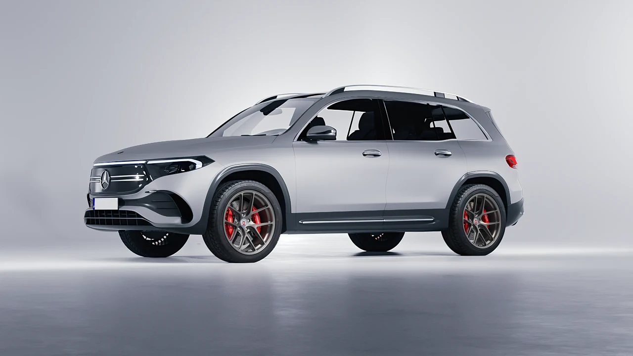 Mercedes-Benz EQB 2022 on HRE Performance Wheels R101-Lightweight forged wheels, front three-quarter view