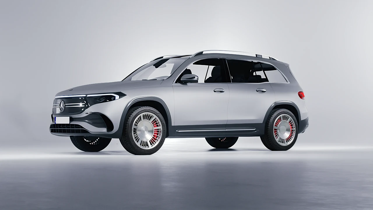 Mercedes-Benz EQB 2022 on RDB LA Masterpiece forged wheels, front three-quarter view