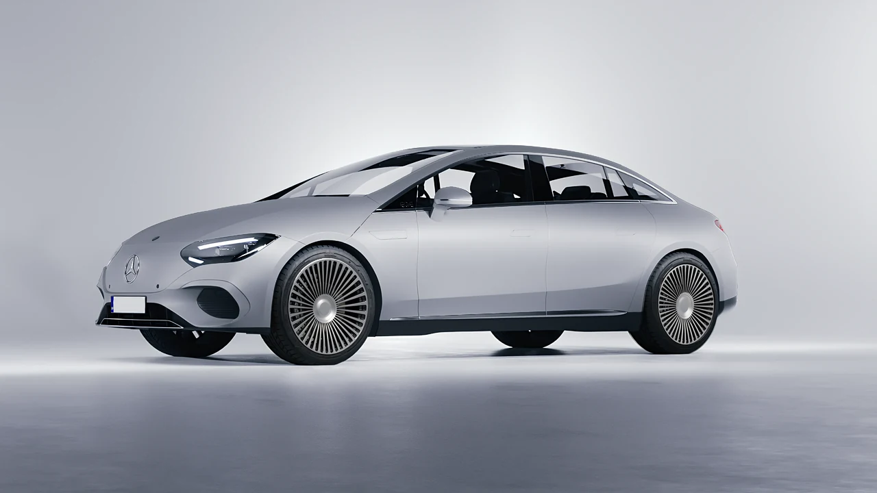 Mercedes-Benz EQE 2022 on RDB LA 50 forged wheels, front three-quarter view