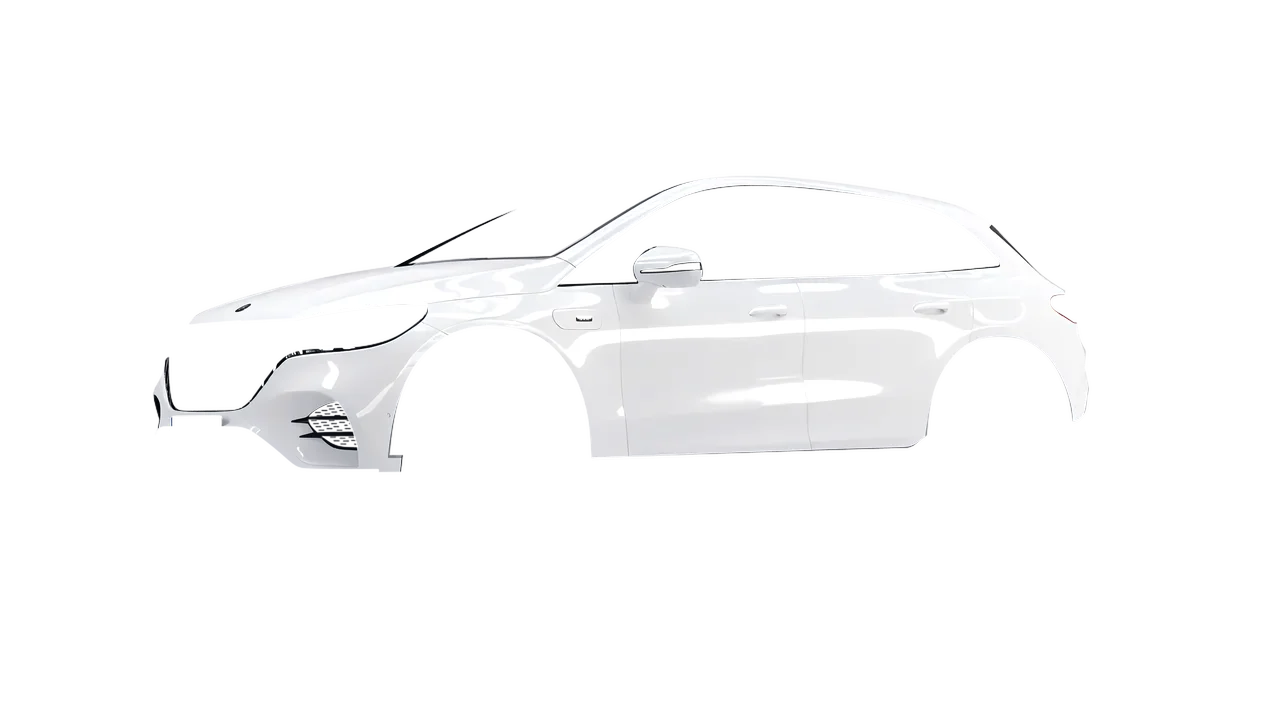 Mercedes-Benz EQE 53 AMG SUV 2023 wrapped in Gloss White (3M G10), front three-quarter view