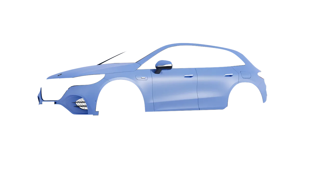 Mercedes-Benz EQE 53 AMG SUV 2023 wrapped in Dreamline Blue (Avery Dennison SW900-616-O), front three-quarter view