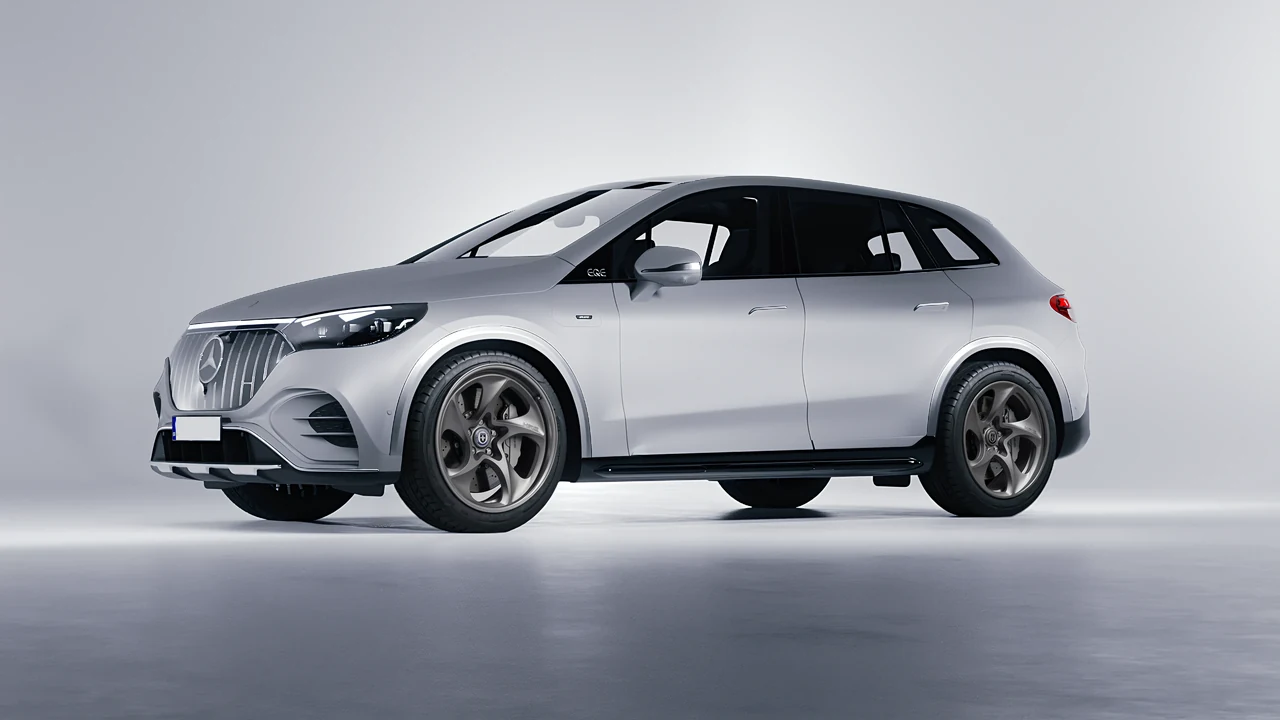 Mercedes-Benz EQE 53 AMG SUV 2023 on HRE Performance Wheels 522 forged wheels, front three-quarter view