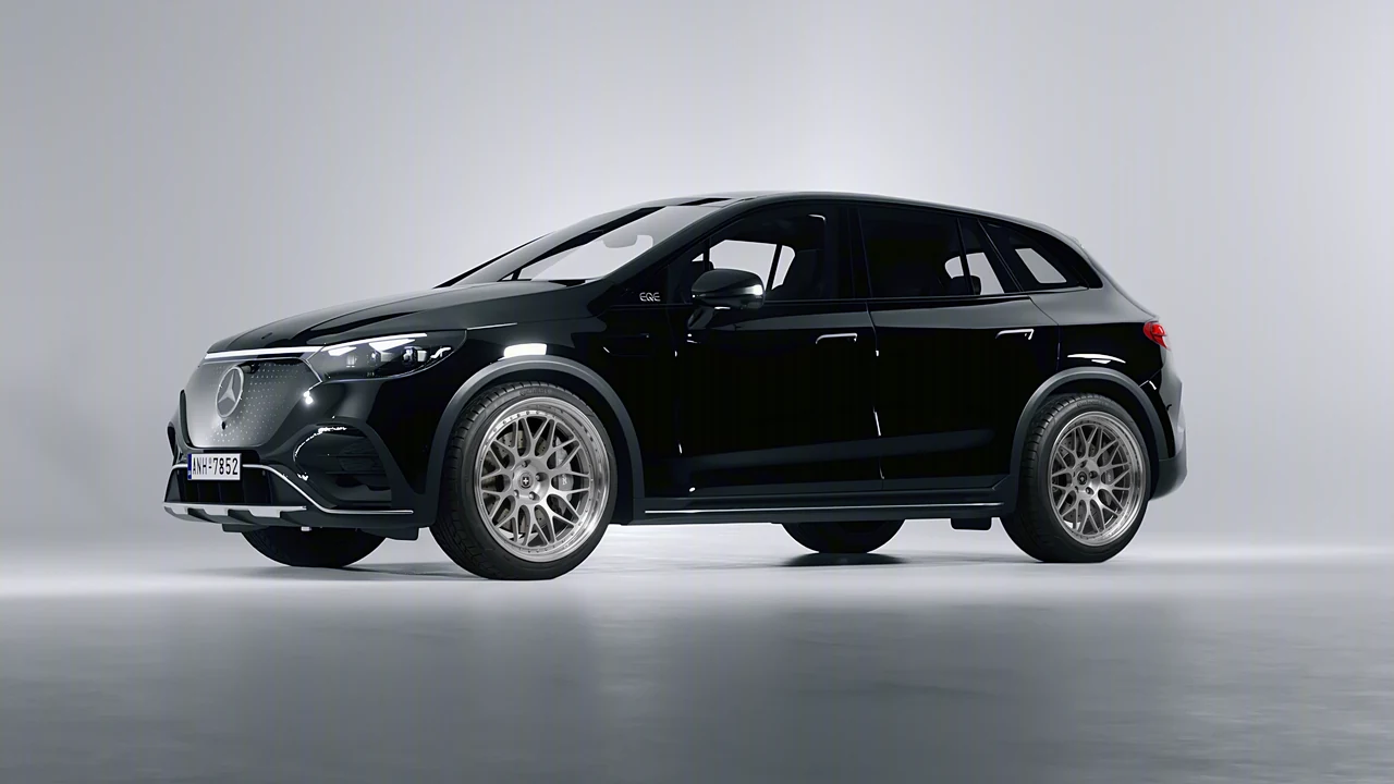 Mercedes-Benz EQE SUV 2023 on HRE Performance Wheels 300 forged wheels, front three-quarter view
