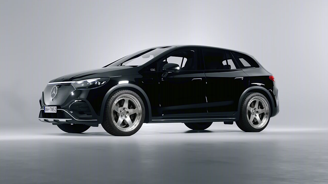 Mercedes-Benz EQE SUV 2023 on HRE Performance Wheels 305 forged wheels, front three-quarter view