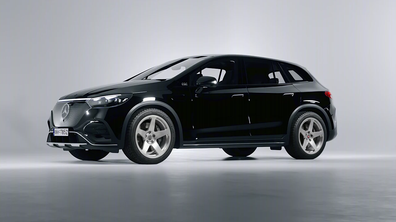 Mercedes-Benz EQE SUV 2023 on HRE Performance Wheels 305M forged wheels, front three-quarter view