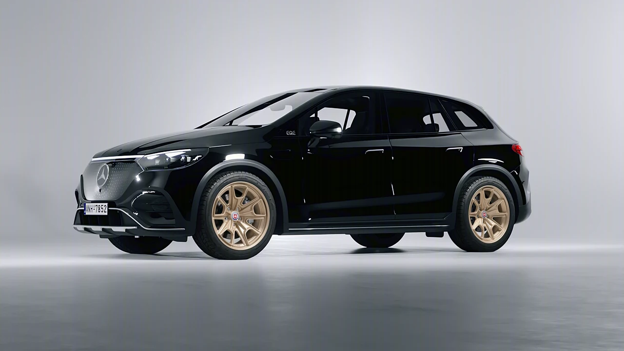 Mercedes-Benz EQE SUV 2023 on HRE Performance Wheels 427M forged wheels, front three-quarter view