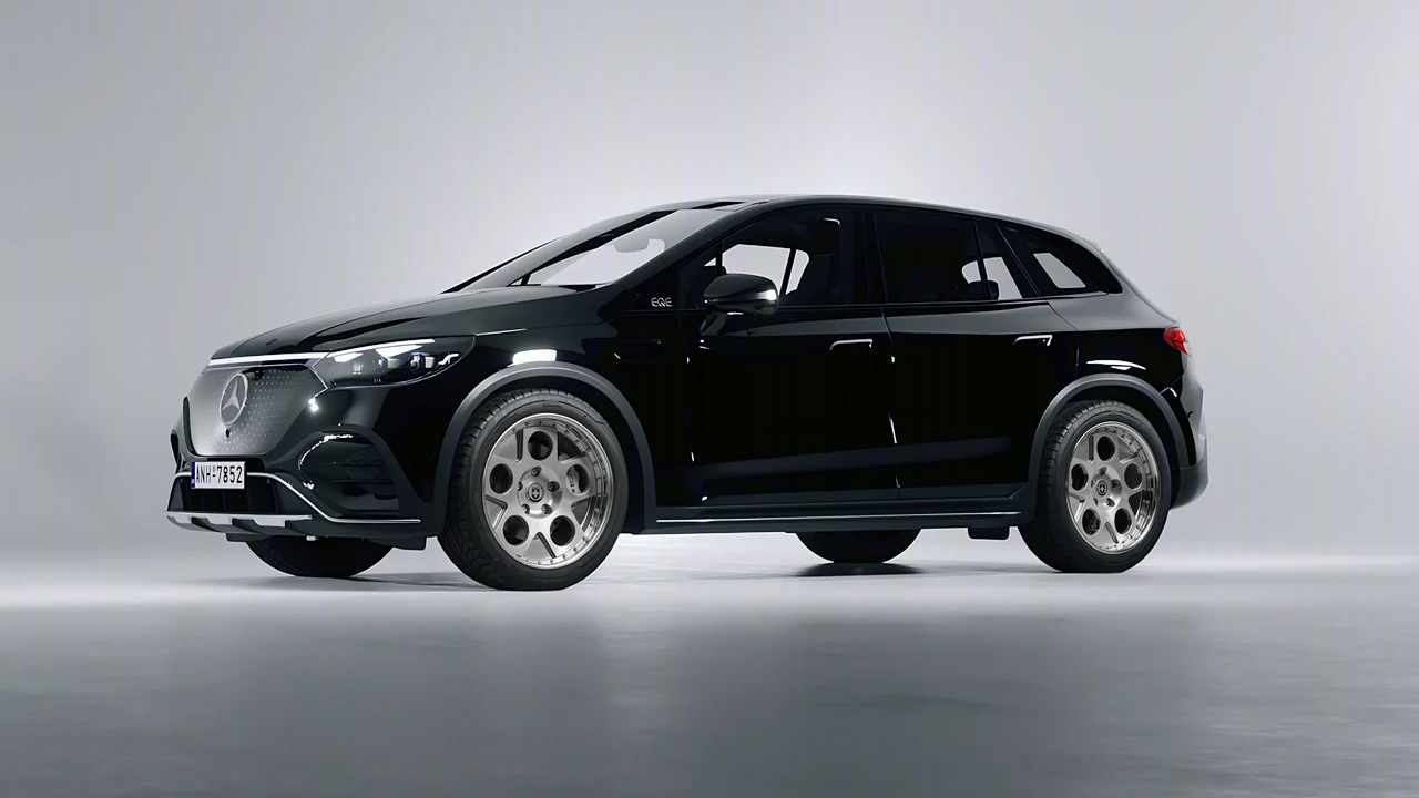 Mercedes-Benz EQE SUV 2023 on HRE Performance Wheels 454 forged wheels, front three-quarter view