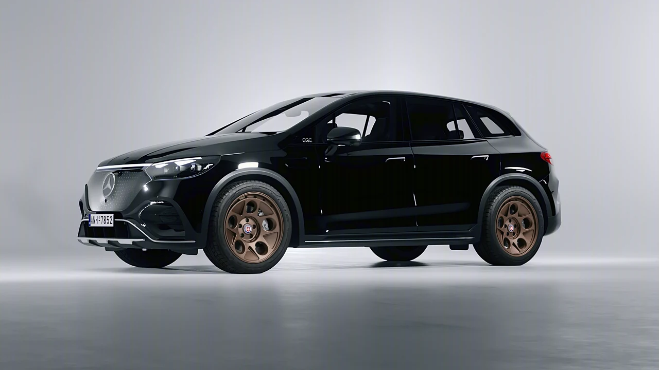 Mercedes-Benz EQE SUV 2023 on HRE Performance Wheels 454-GTM forged wheels, front three-quarter view