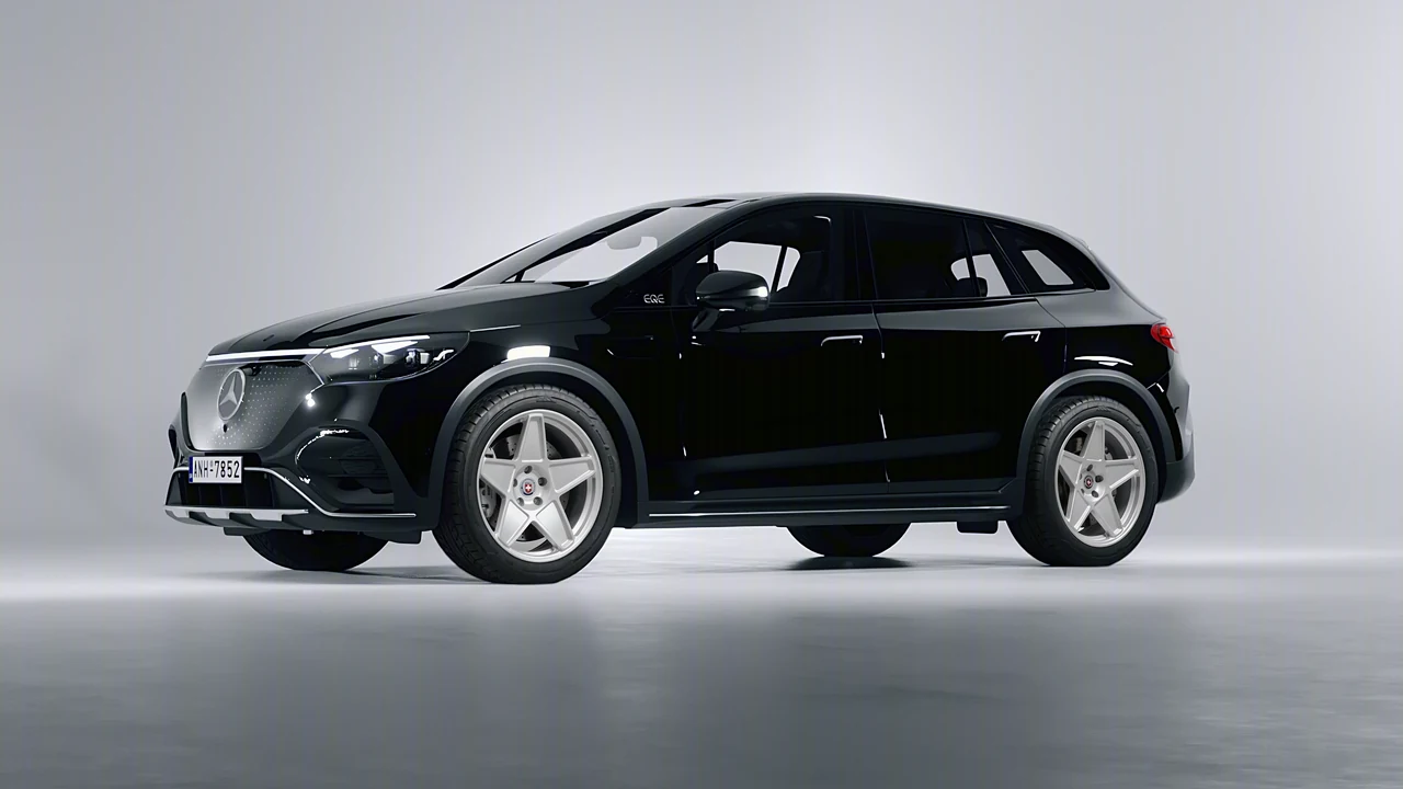 Mercedes-Benz EQE SUV 2023 on HRE Performance Wheels 505M forged wheels, front three-quarter view