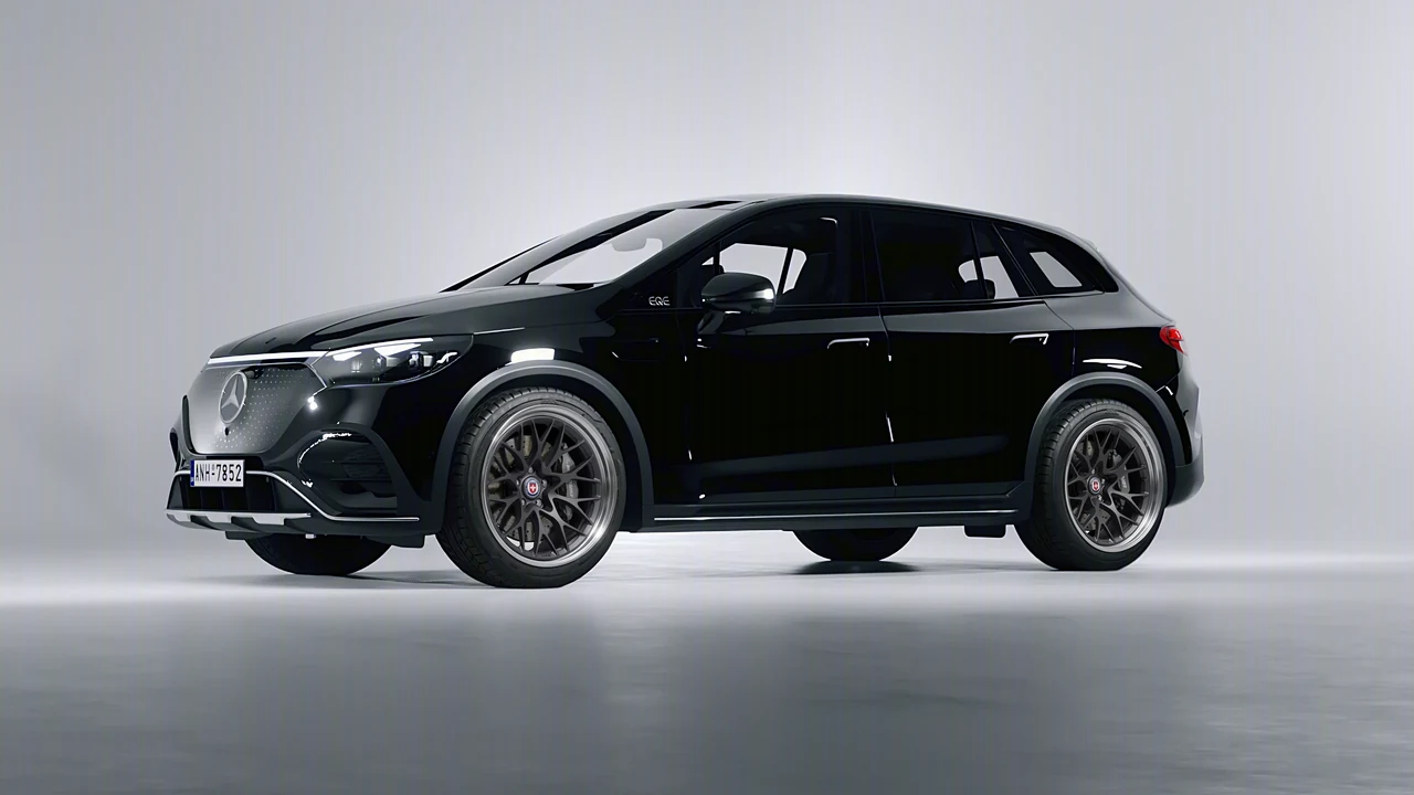 Mercedes-Benz EQE SUV 2023 on HRE Performance Wheels 520 forged wheels, front three-quarter view