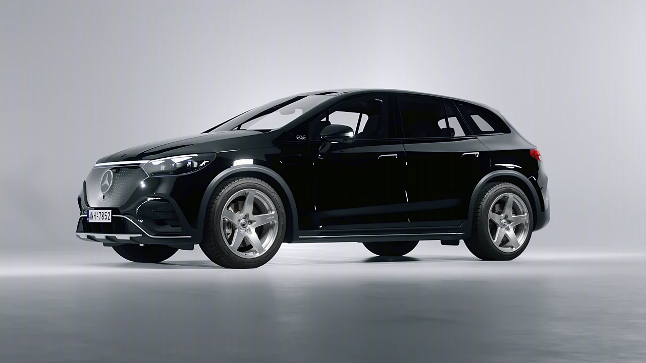 Mercedes-Benz EQE SUV 2023 on HRE Performance Wheels 527M forged wheels, front three-quarter view