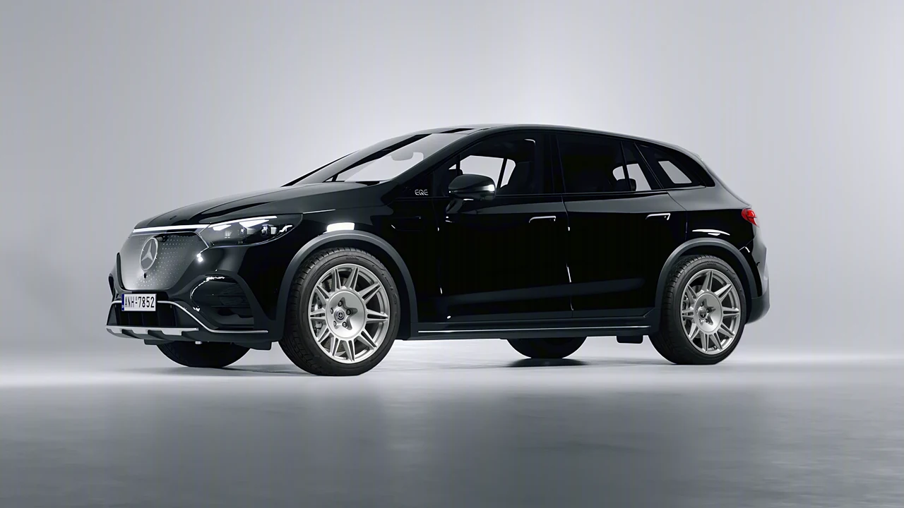 Mercedes-Benz EQE SUV 2023 on HRE Performance Wheels 528M forged wheels, front three-quarter view