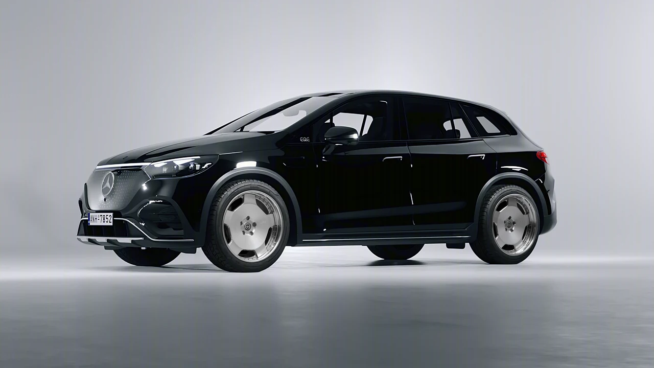 Mercedes-Benz EQE SUV 2023 on HRE Performance Wheels 544C forged wheels, front three-quarter view