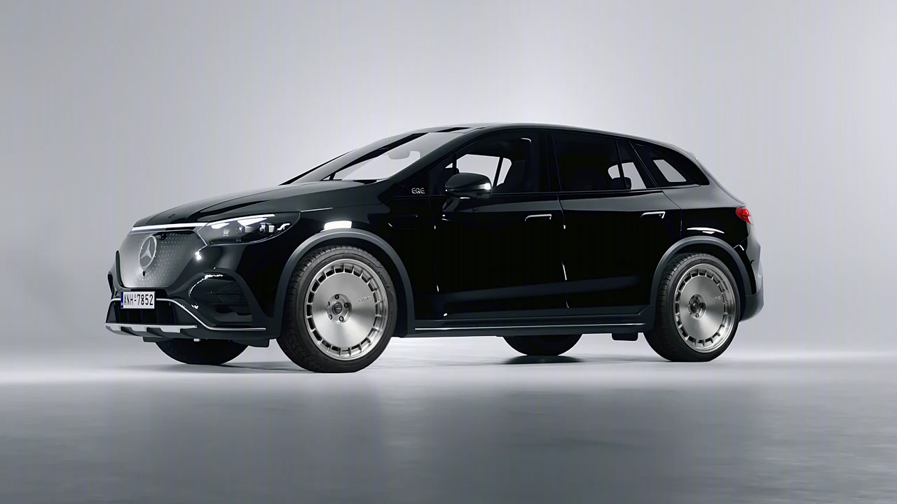 Mercedes-Benz EQE SUV 2023 on HRE Performance Wheels 935 forged wheels, front three-quarter view