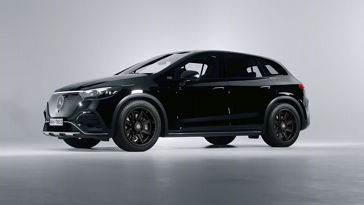 Mercedes-Benz EQE SUV 2023 on HRE Performance Wheels HD188H forged wheels, front three-quarter view