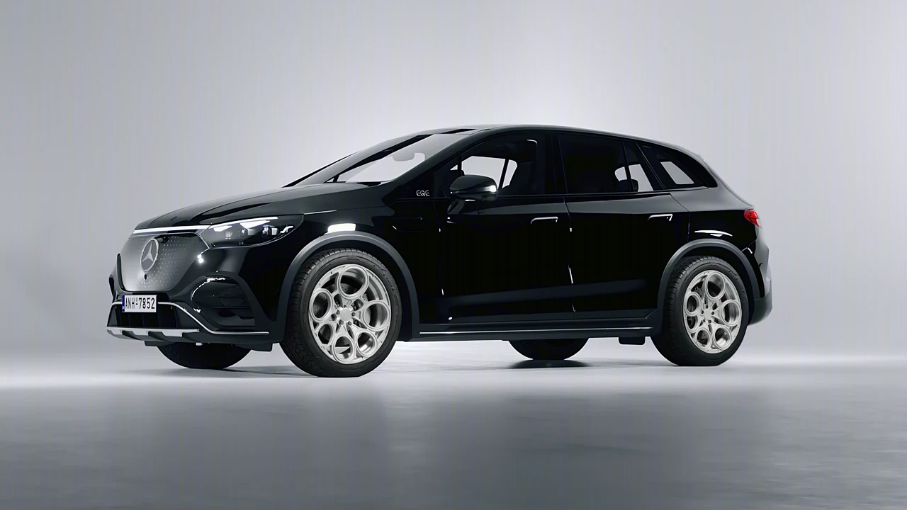 Mercedes-Benz EQE SUV 2023 on RDB LA Revolver forged wheels, front three-quarter view