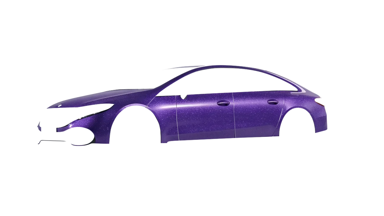 Mercedes-Benz EQS 2022 wrapped in Purple (Avery Dennison SW900-587-D), front three-quarter view