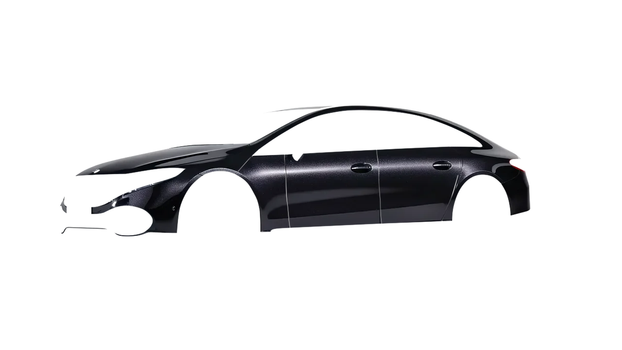 Mercedes-Benz EQS 2022 wrapped in Mystery Black (Avery Dennison SW900-184-M), front three-quarter view