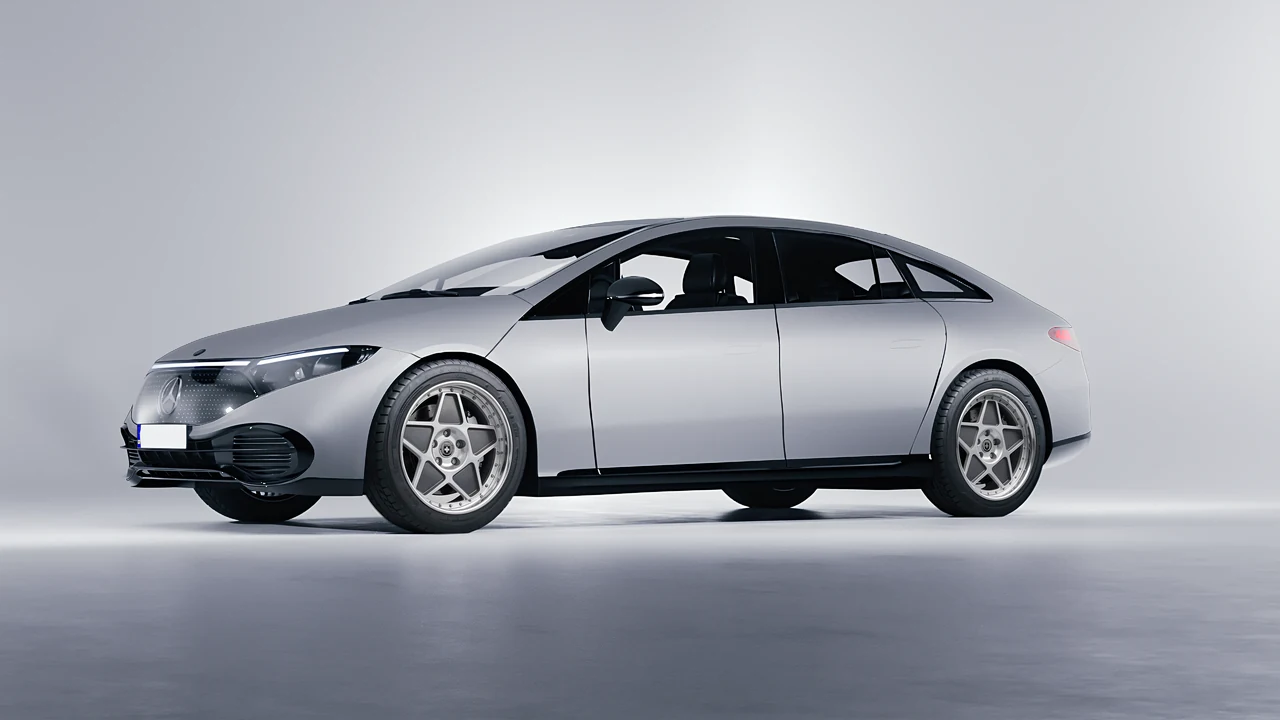Mercedes-Benz EQS 2022 on HRE Performance Wheels 505 forged wheels, front three-quarter view