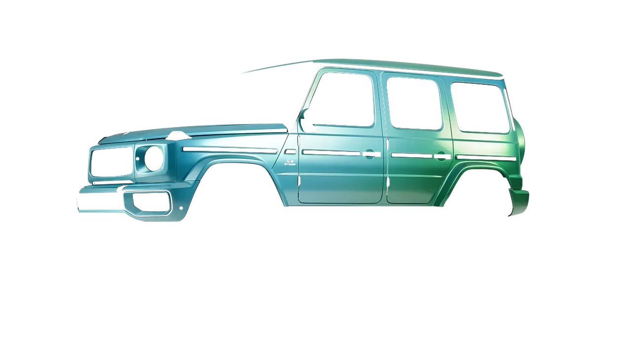 Mercedes-Benz G Class AMG 2025 wrapped in Aquamarine Gloss (ORACAL 970RA-318G), front three-quarter view