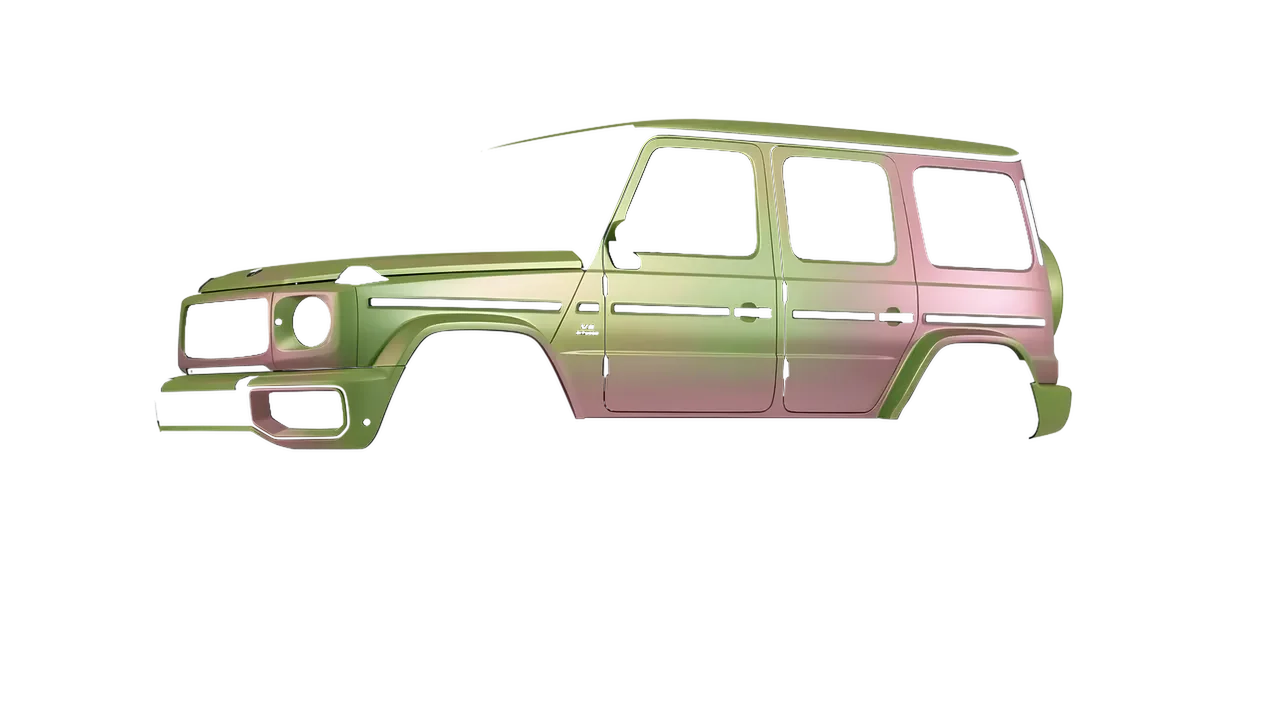 Mercedes-Benz G Class AMG 2025 wrapped in Avocado Matt (ORACAL 970RA-317M), front three-quarter view