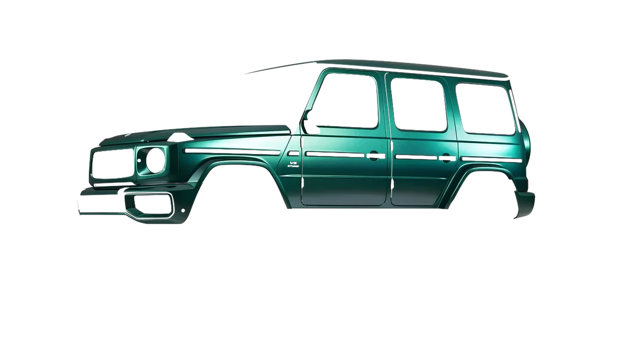 Mercedes-Benz G Class AMG 2025 wrapped in Green Black Iridescent Gloss (KPMF K75460), front three-quarter view
