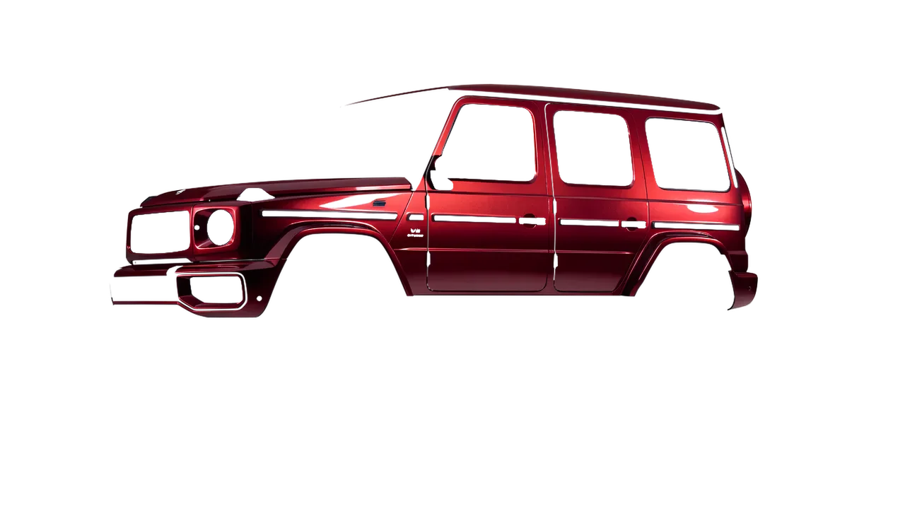 Mercedes-Benz G Class AMG 2025 wrapped in Red Black Iridescent Gloss (KPMF K75408), front three-quarter view