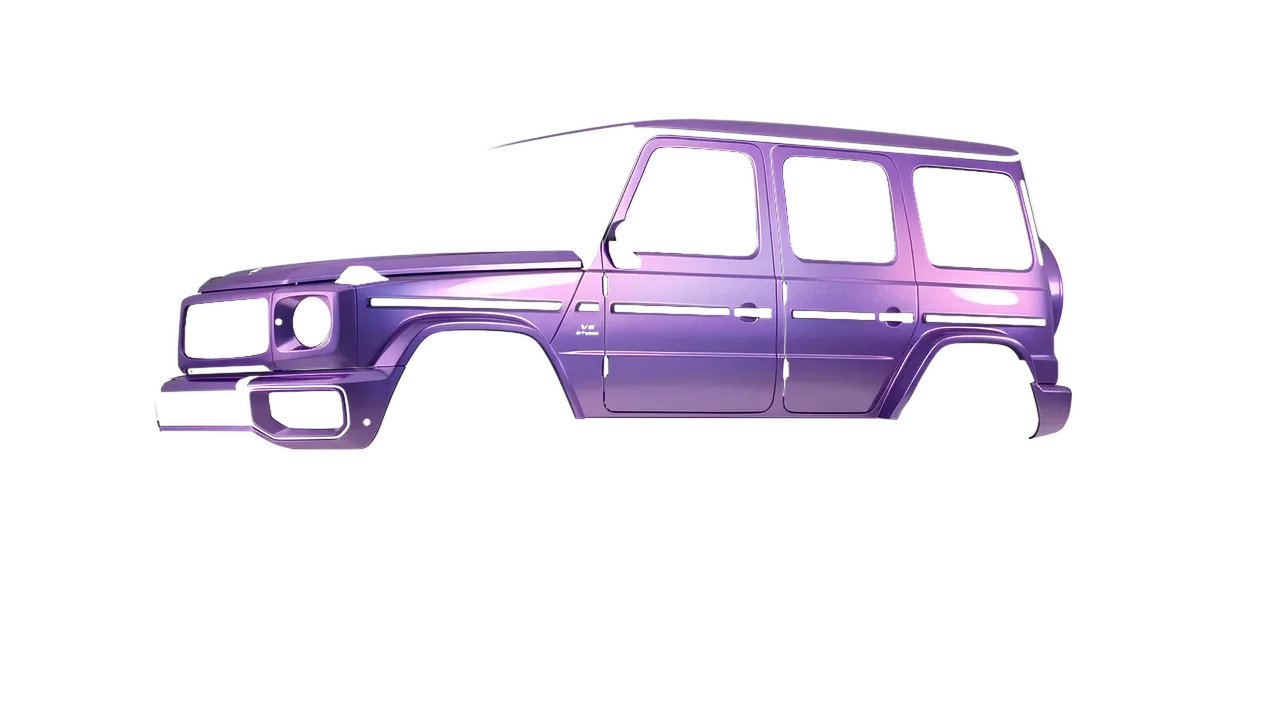 Mercedes-Benz G Class AMG 2025 wrapped in Violet Haze Gloss (KPMF K75473), front three-quarter view