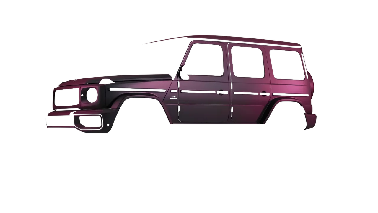 Mercedes-Benz G Class AMG 2025 wrapped in Frozen Mystic Pink Matt (KPMF K75575), front three-quarter view