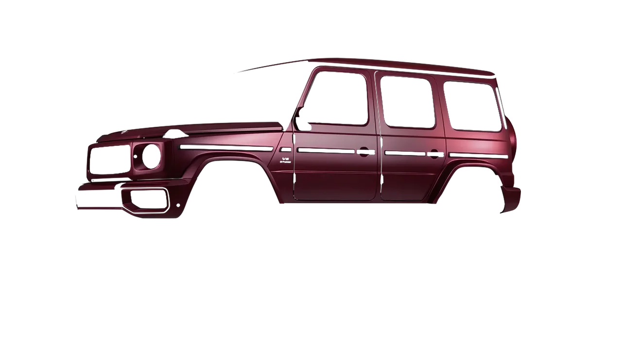 Mercedes-Benz G Class AMG 2025 wrapped in Frozen Ruby Matt (KPMF K75573), front three-quarter view