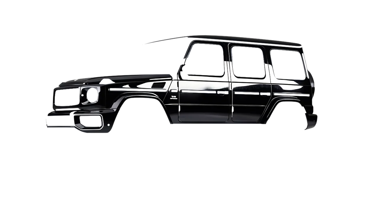 Mercedes-Benz G Class AMG 2025 wrapped in Black Gloss (KPMF K88021), front three-quarter view