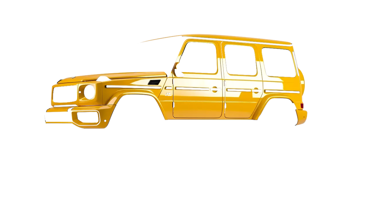 Mercedes-Benz G Class AMG 2025 wrapped in Honey Yellow Gloss (KPMF K75436), front three-quarter view