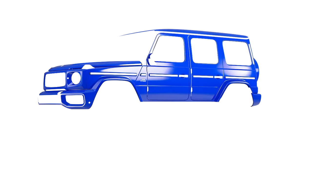 Mercedes-Benz G Class AMG 2025 wrapped in Atlantic Pearl Gloss (KPMF K75402), front three-quarter view