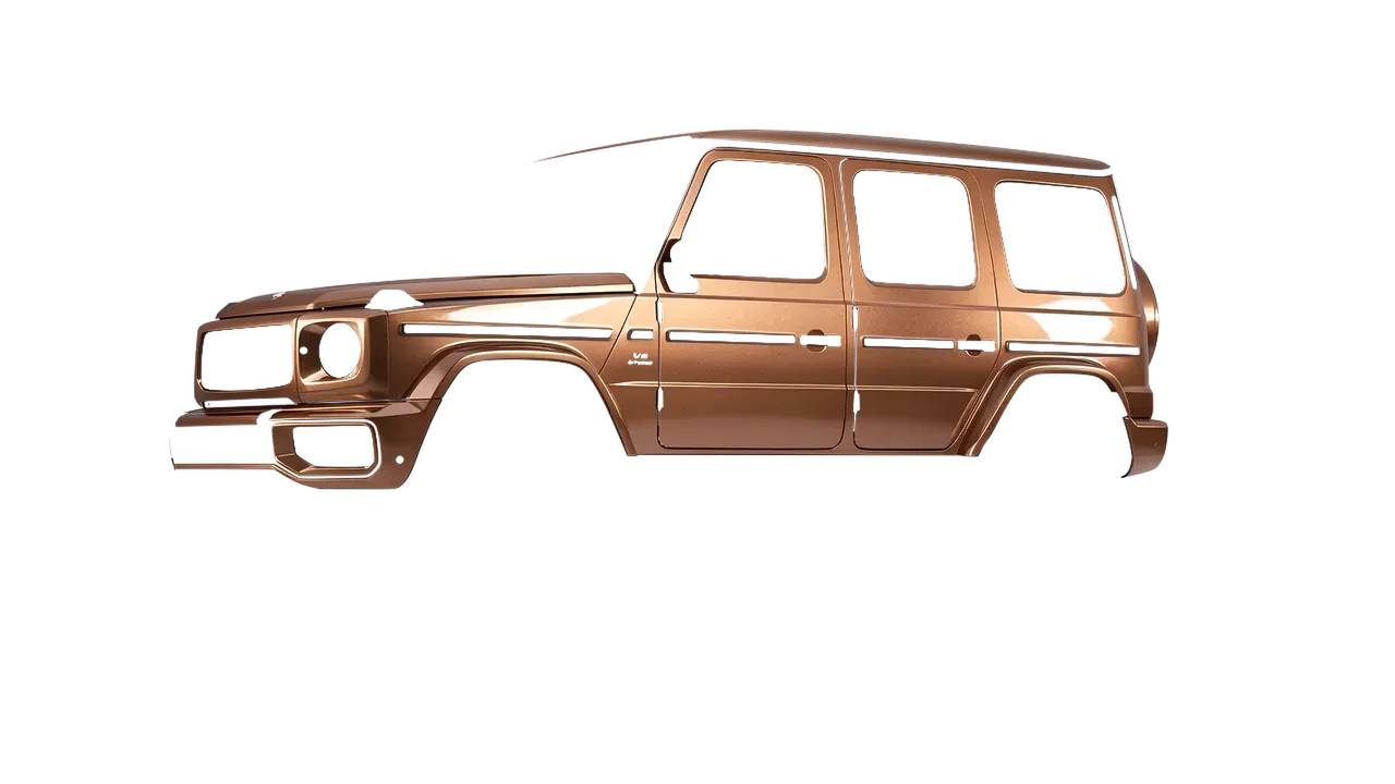 Mercedes-Benz G Class AMG 2025 wrapped in Bronze Antique Gloss (ORACAL 970RA-921G), front three-quarter view