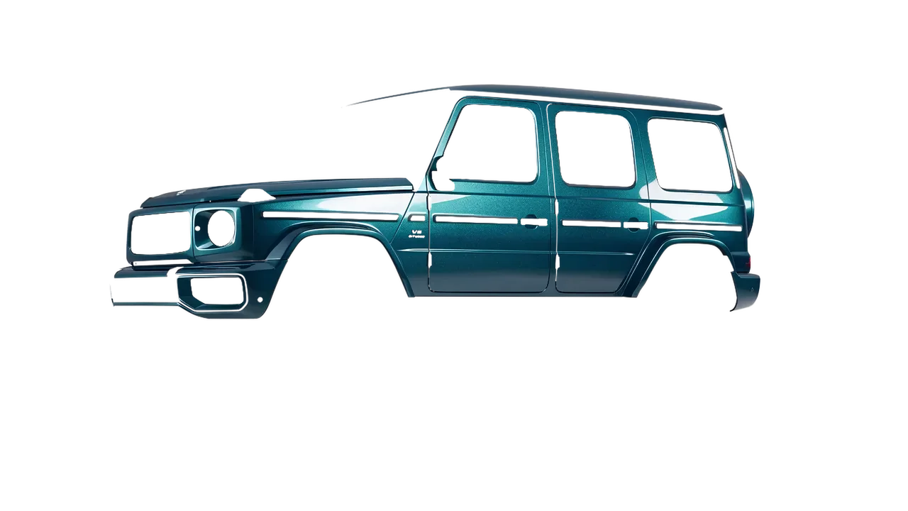 Mercedes-Benz G Class AMG 2025 wrapped in Excelsior Blue Gloss (KPMF K75441), front three-quarter view