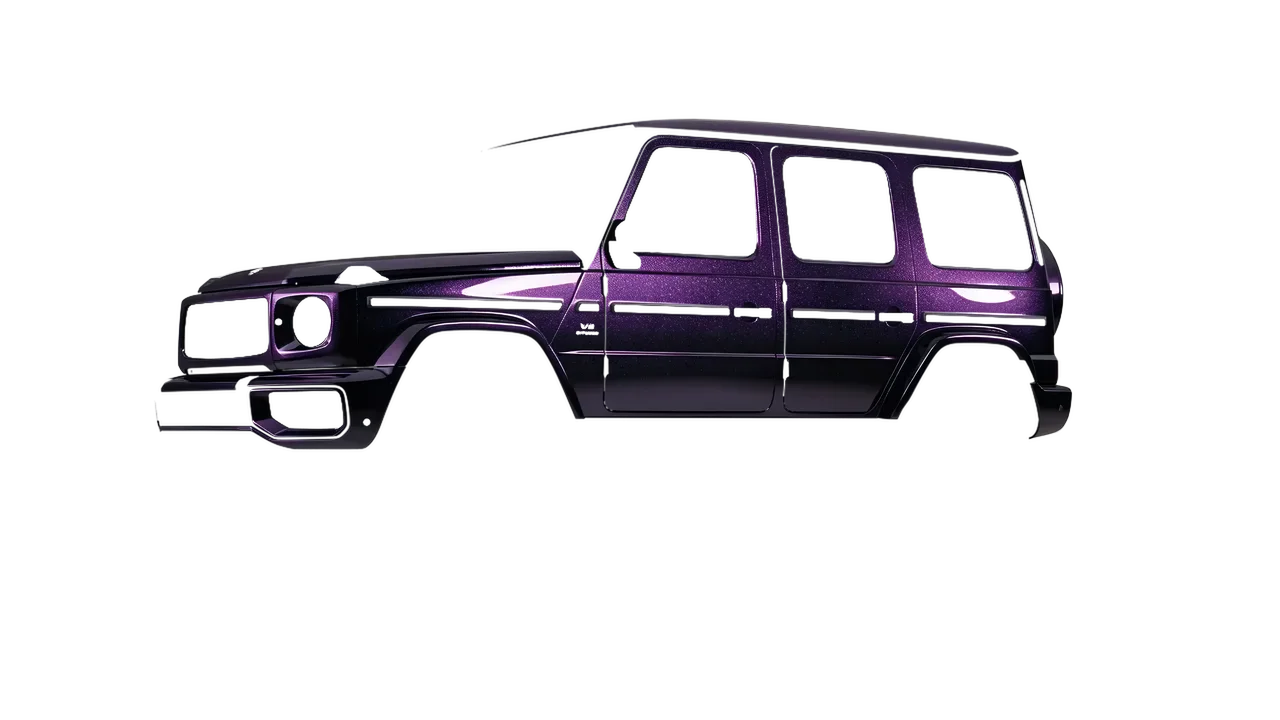 Mercedes-Benz G Class AMG 2025 wrapped in Hypnotic Black Violet Gloss (KPMF K75459), front three-quarter view