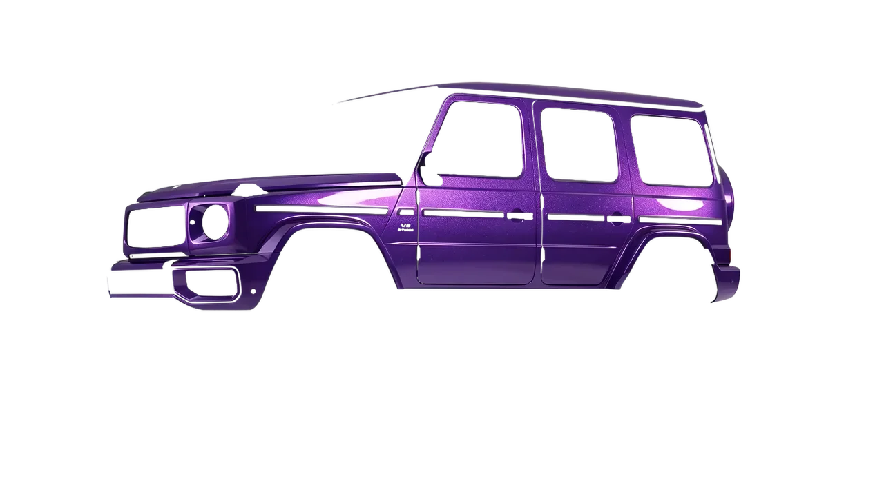 Mercedes-Benz G Class AMG 2025 wrapped in Imperial Orchid Gloss (KPMF K75468), front three-quarter view