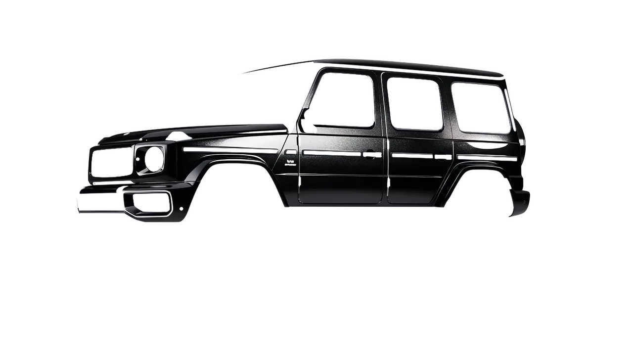 Mercedes-Benz G Class AMG 2025 wrapped in Magnetic Black Gloss (KPMF K75440), front three-quarter view