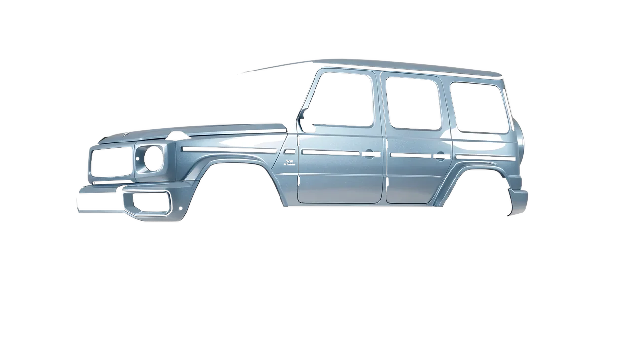 Mercedes-Benz G Class AMG 2025 wrapped in Millennium Grey Gloss (ORACAL 970RA-793G), front three-quarter view