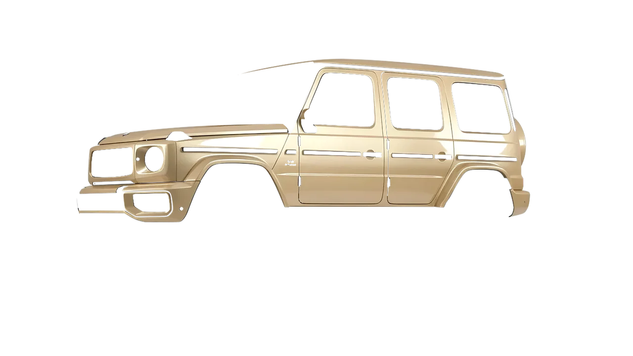 Mercedes-Benz G Class AMG 2025 wrapped in Pyrite Gloss (ORACAL 970RA-926G), front three-quarter view