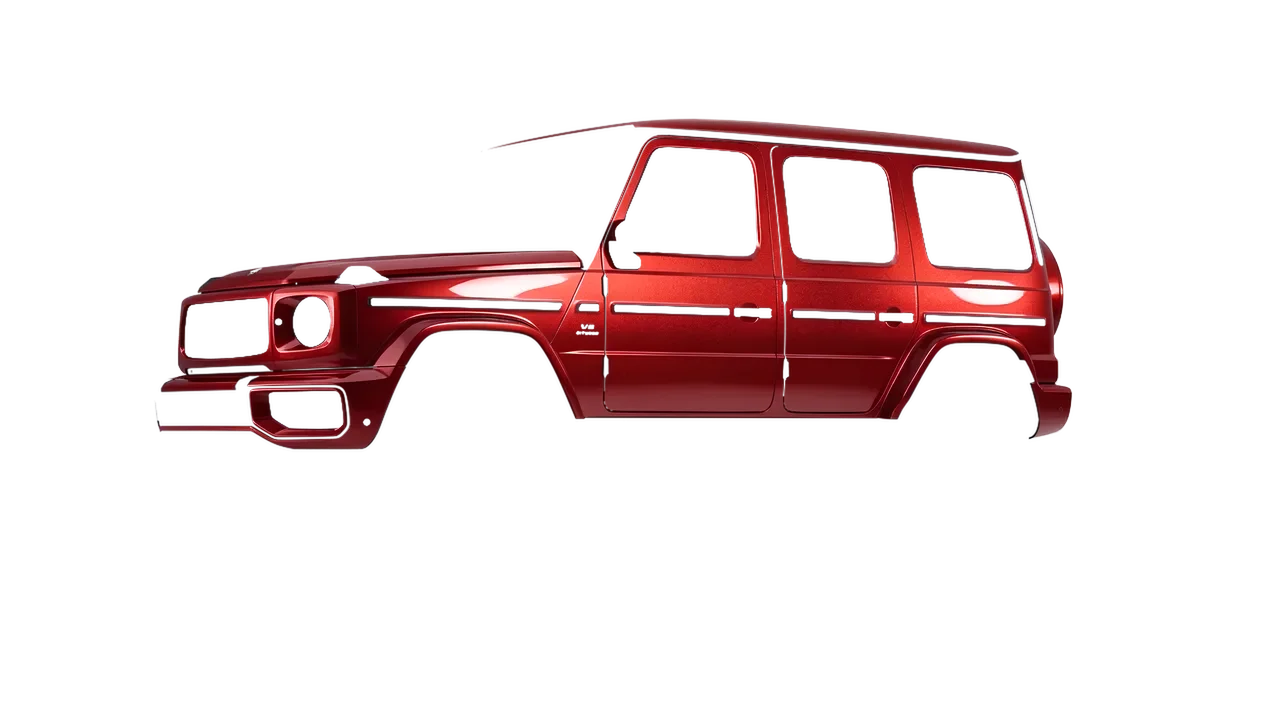 Mercedes-Benz G Class AMG 2025 wrapped in Vengeance Red Gloss (KPMF K75403), front three-quarter view