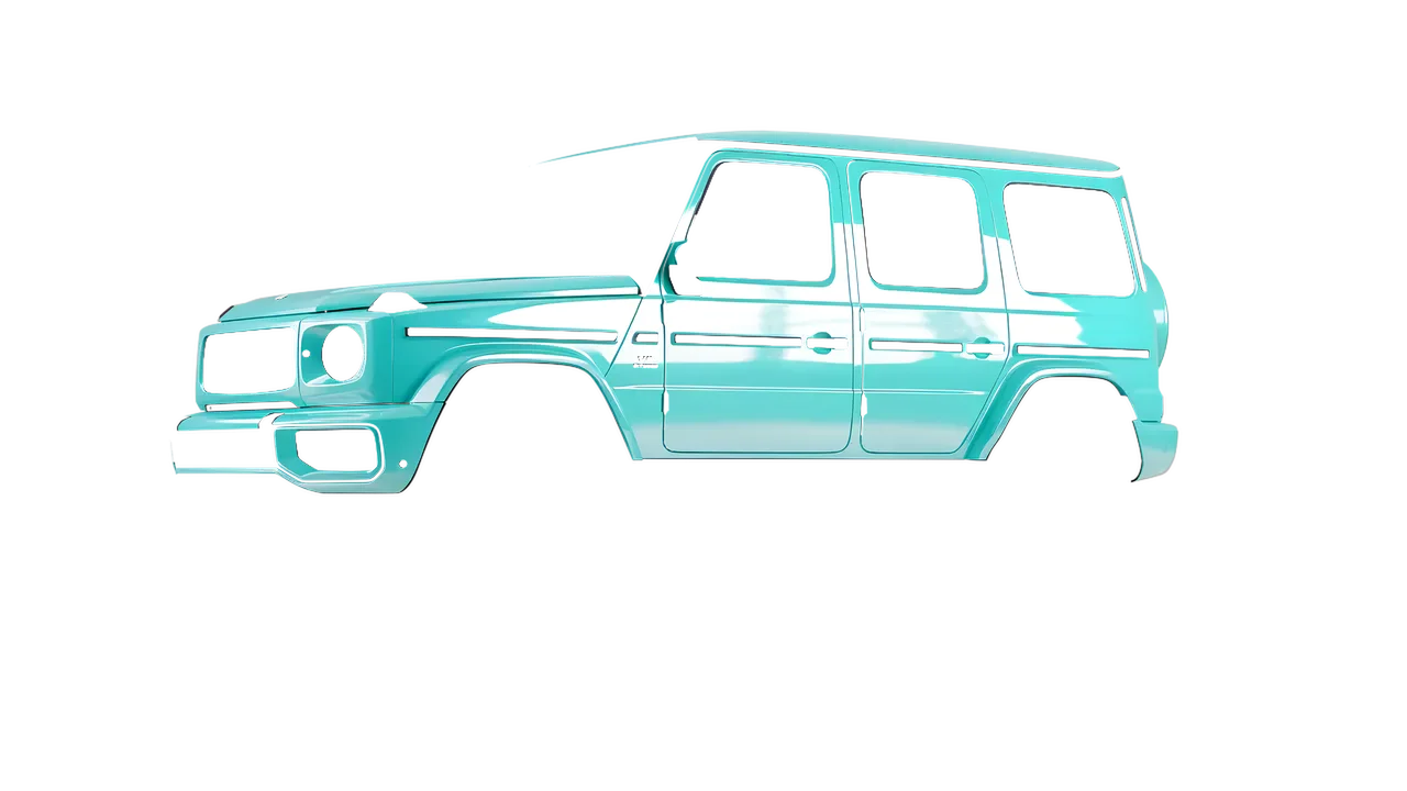 Mercedes-Benz G Class AMG 2025 wrapped in Mint Gloss (ORACAL 970RA-055G), front three-quarter view