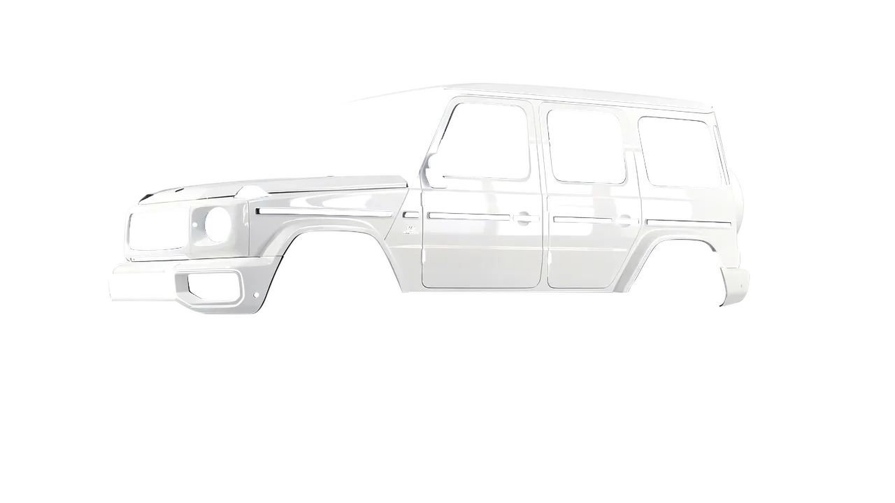 Mercedes-Benz G Class AMG 2025 wrapped in Perfect White Gloss (KPMF K75444), front three-quarter view