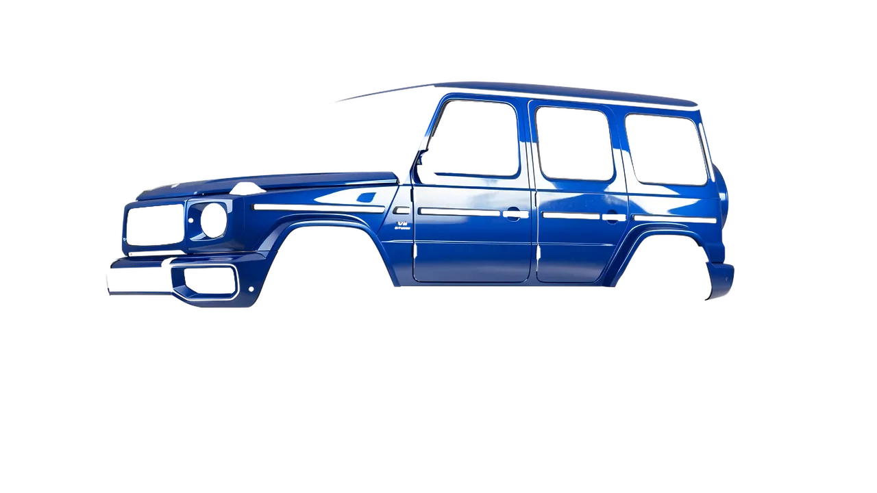 Mercedes-Benz G Class AMG 2025 wrapped in Sea Blue Gloss (ORACAL 970RA-509G), front three-quarter view