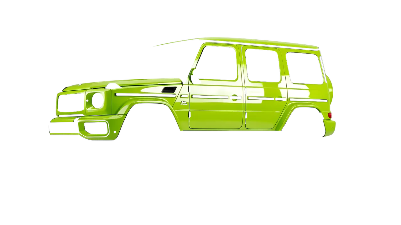 Mercedes-Benz G Class AMG 2025 wrapped in Surge Green Gloss (KPMF K75438), front three-quarter view