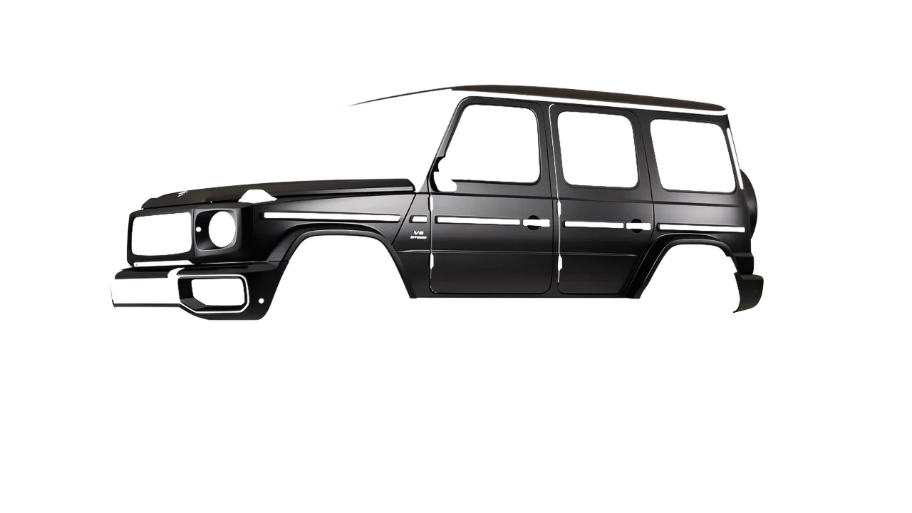 Mercedes-Benz G Class AMG 2025 wrapped in Black Matt (ORACAL 970RA-070M), front three-quarter view