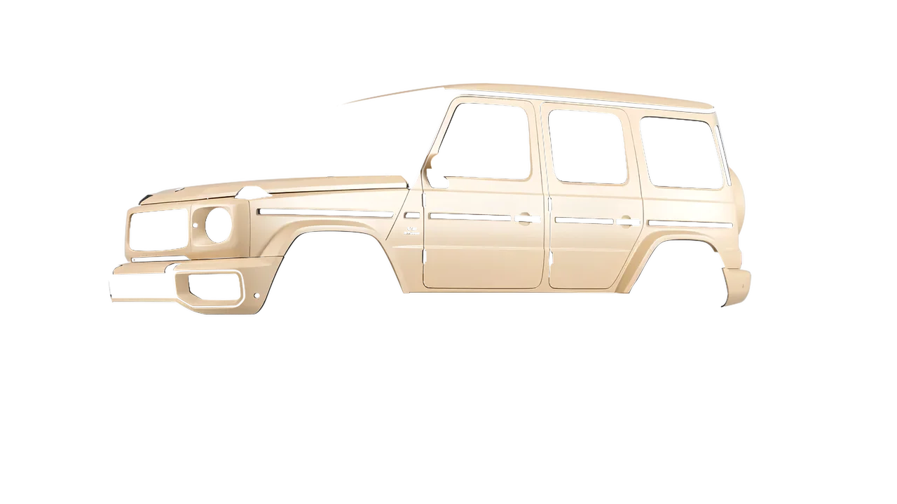 Mercedes-Benz G Class AMG 2025 wrapped in Champagne Myst Matt (ORACAL 970RA-996M), front three-quarter view