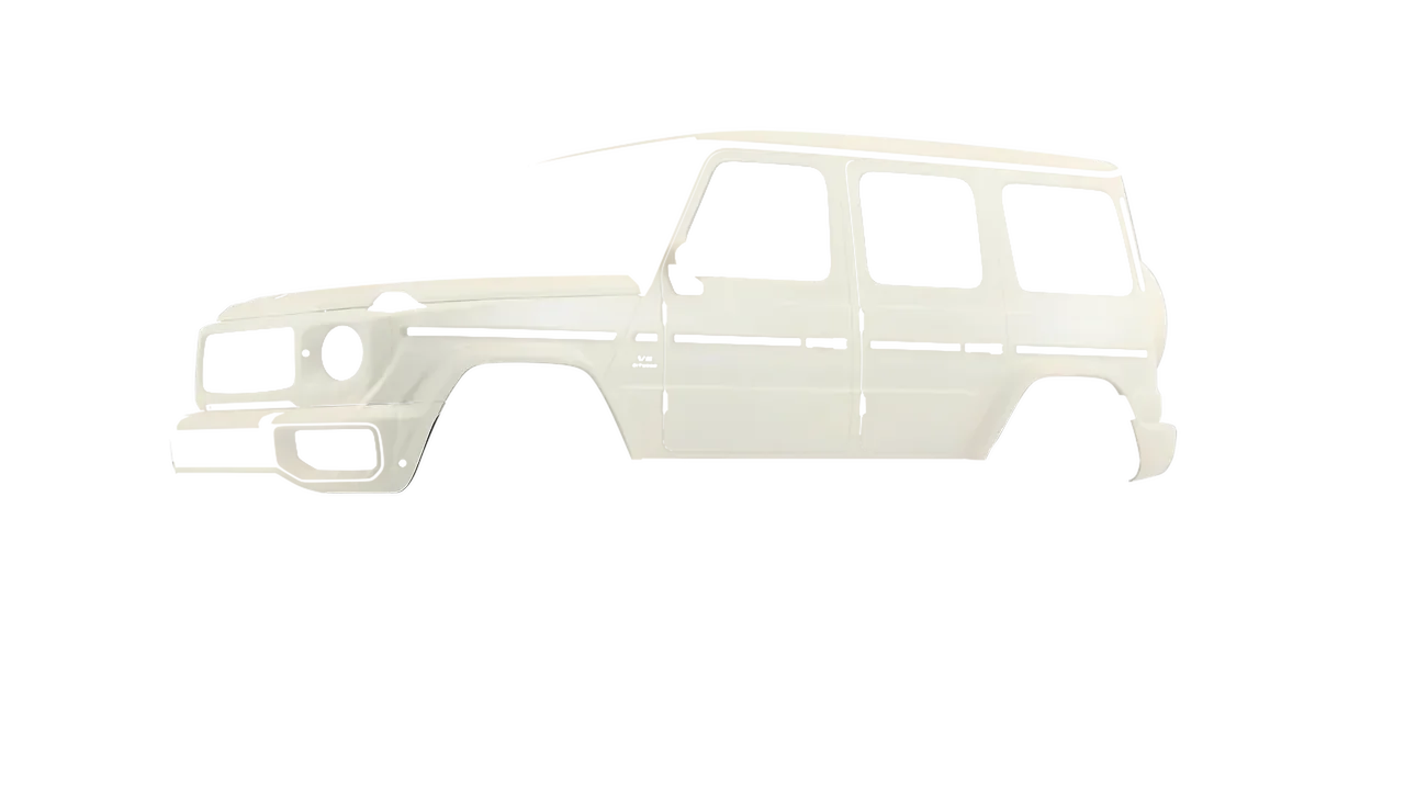 Mercedes-Benz G Class AMG 2025 wrapped in Clear Matt (KPMF K89002), front three-quarter view
