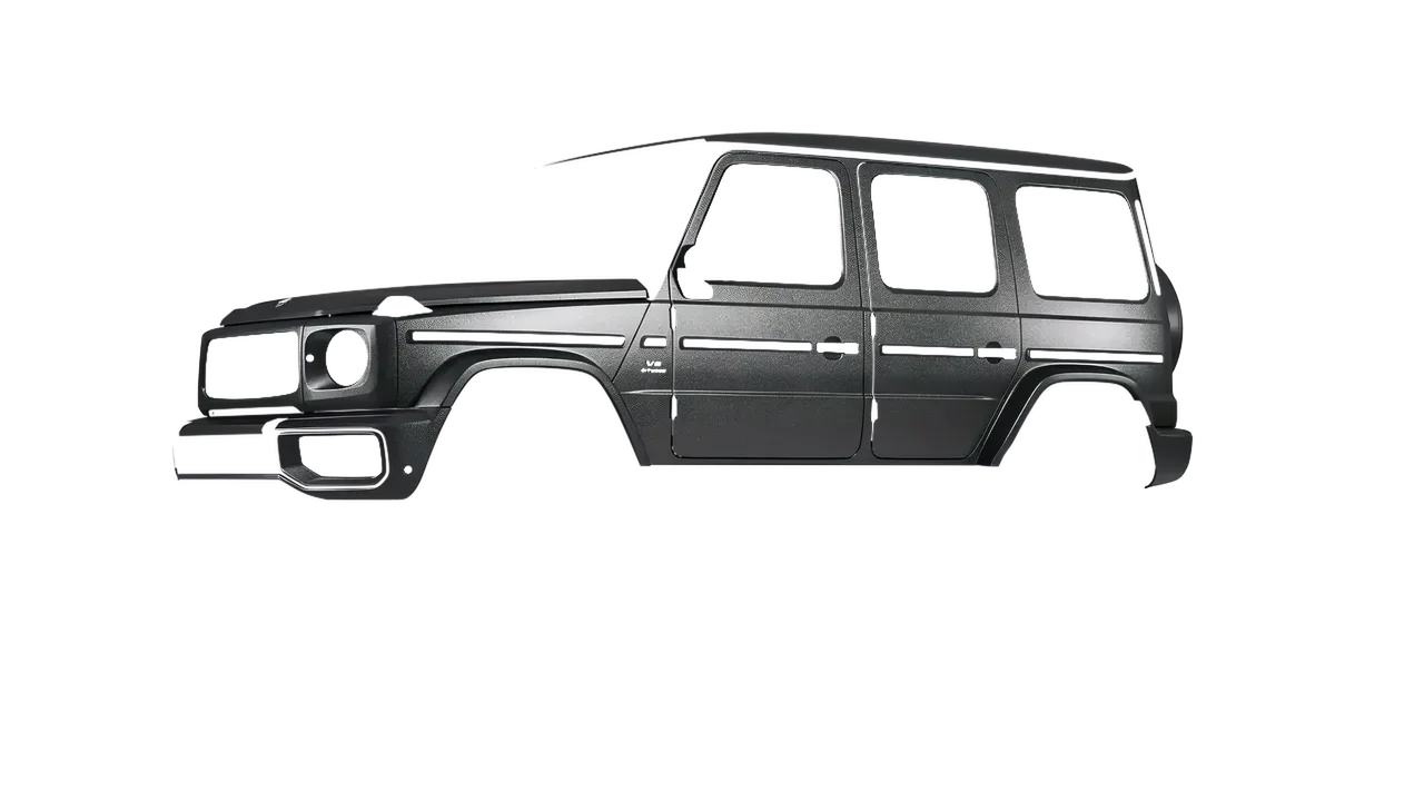 Mercedes-Benz G Class AMG 2025 wrapped in Charcoal Matt (ORACAL 970RA-937M), front three-quarter view